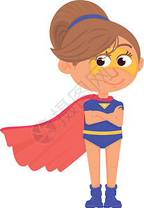 超级英雄女孩 充满自信的孩子 孩子的梦想图片