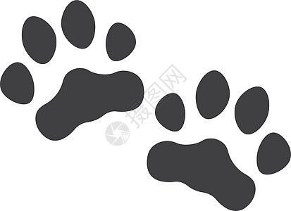 猫爪印 黑宠物脚印图片