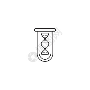DNA 图标阴影曲线插图化学代码生活基因科学生物染色体图片