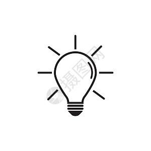 灯泡徽标生活玻璃产品照明射线生态商业插图创新解决方案图片
