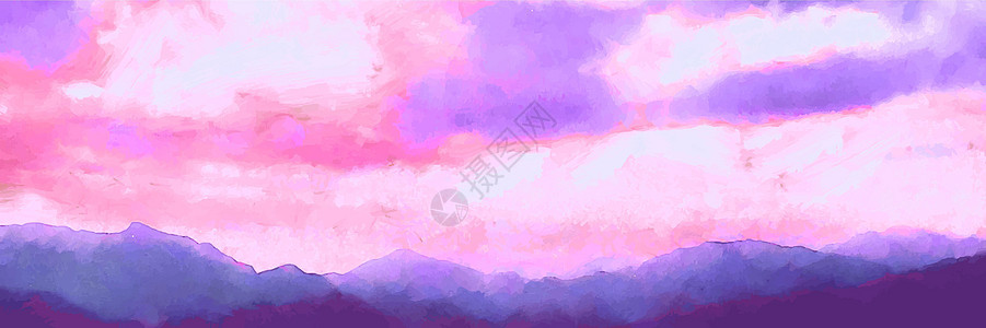 有云的天文艺术背景 云景绘画节日艺术家日落天堂宇宙戏剧性艺术品天空海报水彩图片