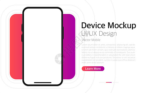 智能手机空白屏幕 现代设计 设备模型 UI和UX设计界面图片