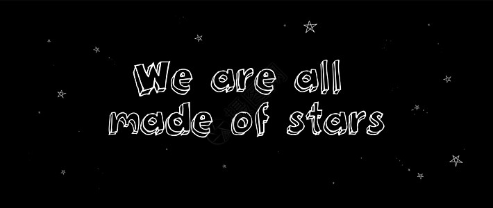 我们都是由恒星制成的 装饰设计面团空间 矢量草图插图图片