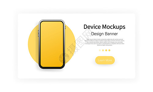 设备模型横幅 智能手机空白屏幕 手机样机 图表或演示文稿 UI 设计界面的模板 孤立的白色背景上的向量 每股收益 10背景图片