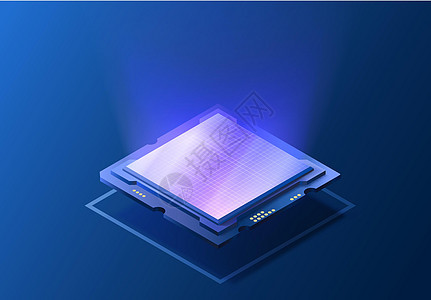 CPU 芯片等量图 计算机处理器组件 半导体技术概念 未来微芯芯核图片