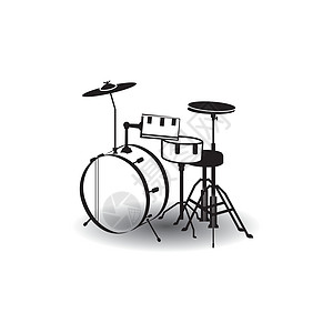 鼓式图标艺术白色创造力音乐鸡腿韵律工具声学圈套岩石图片
