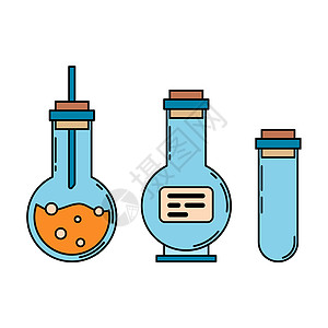 彩色医疗制药图标集反驳 管 专业设备符号 科学 药学 军医 化学背景标志元素 实验室玻璃 矢量医学轮廓图测试研究病人诊所考试医师图片