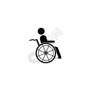 手轮椅标志轮椅女性人士贴纸洗手间厕所圆圈座位休息障碍图片