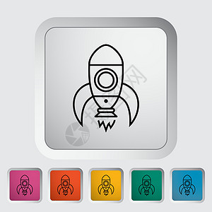火箭车辆运输火焰互联网土地科学技术引擎图标设计师图片