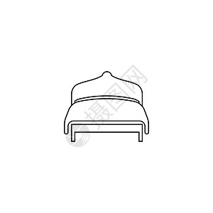 床图标床垫服务寝具就寝床架酒店沙发旅馆帮助时间图片
