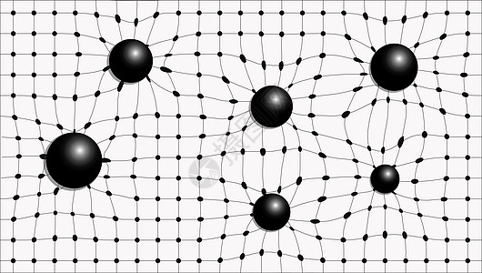带有黑色球的白色格色背景图片