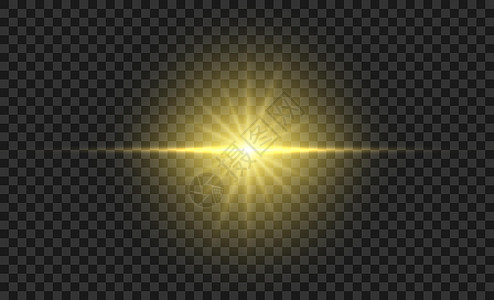 金色的发光光 金色的光芒闪烁着 sparcle 矢量日出效果 逼真的闪亮光束 se强光插图耀斑阳光聚光灯星星太阳射线火花闪光图片