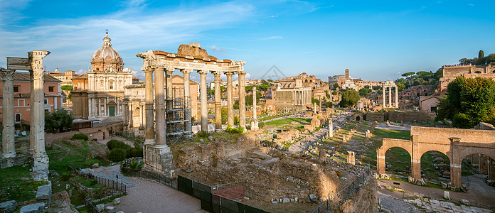 意大利罗马罗马罗马论坛寺庙纪念碑帝国文化柱子艺术历史性城市古董教会图片