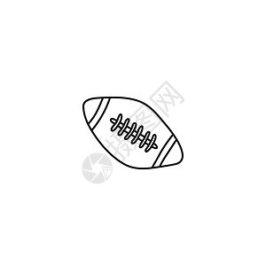 美国橄榄球的Doodle球图片