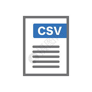 CSV 文件图标 CSV 用于导出和导入 矢量图片