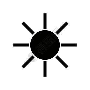 太阳光影图标 矢量可以用来调整亮度 并且更多图片