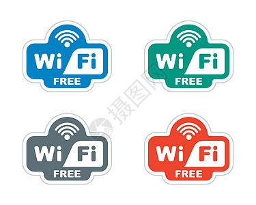 网吧的彩色Wi-Fi标签 免费上网图片