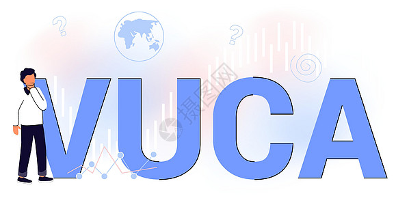 VUCA 波动性不确定性复杂性和一般条件和情况模糊不清的不稳定性歧义信息状况插图挥发性图表领导数据战略商业图片