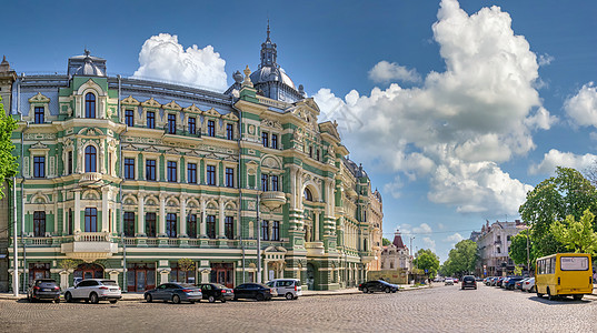 乌克兰敖德萨鲁索夫之家旅行城市旅游街道正方形历史建筑房子中心建筑学图片