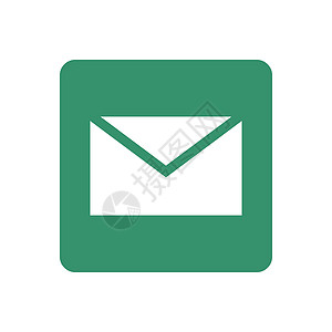 绿色电子邮件图标 商业邮件 矢量图片