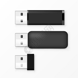 用于广告品牌和企业标识的黑色 USB 闪存驱动器模板公司钥匙礼物办公室身份驾驶金属推广商业物品图片