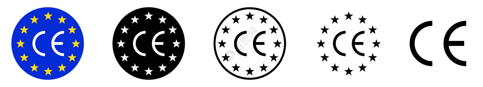 CE标记符号 矢量图标 欧洲符合性认证标记图片