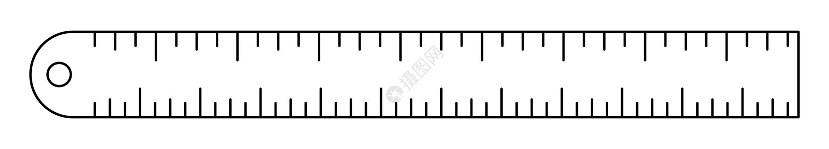 建筑标尺图标 手动工具线性图标 矢量测量工具图标图片