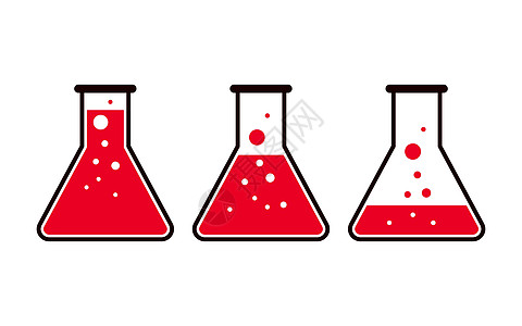 一组测试管图标 矢量说明实验室药店化学品玻璃教育管子插图科学工具烧瓶图片