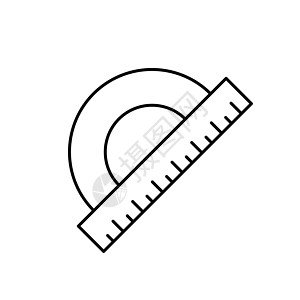 量角器图标 量角器标尺线图标 矢量图 施工工具图标图片