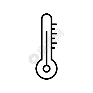 温度计图标 温度计线性图标 黑色温度计图标图片