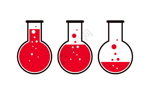 一组测试管图标 矢量说明工具烧瓶玻璃烧杯管子科学化学品学校白色生物学图片