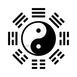 符号 太极图案 矢量插图平衡冥想宗教太极拳活力文化地球白色药品图表图片
