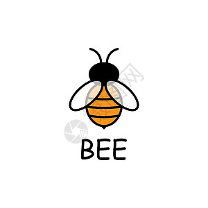 Bee Logo设计矢量模板线性几何风格 概念创意有趣的图标图片