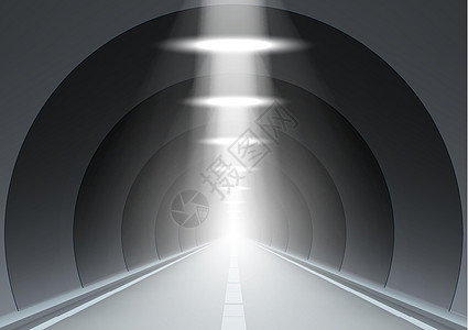 3D 摘要黑暗地下道长隧道运输车道曲线技术车辆速度痕迹划分坡度运动图片