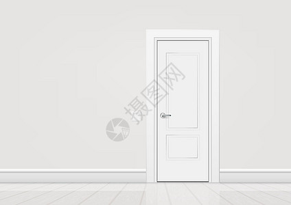 现代现实的白色门在最温和的内政中可用出口空白办公室灰色自由空间房子商业地面图片
