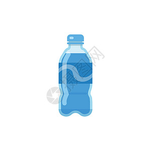 瓶装图标中多彩的平板水庆典卡通片餐厅店铺蓝色菜单饮料塑料酒吧咖啡店图片