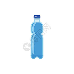 瓶装图标中多彩的平板水卡通片塑料饮料酒吧咖啡店店铺蓝色庆典餐厅菜单图片