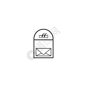 邮件框图标送货互联网服务信箱邮资邮政盒子商业邮箱信封图片