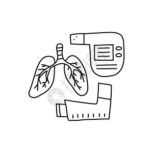 多面肺 口袋吸入器和气压计图片