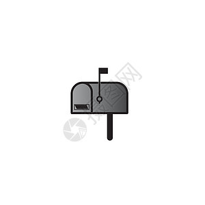 邮件框图标绘画邮箱商业信封送货邮资黑色办公室电子邮件信箱图片