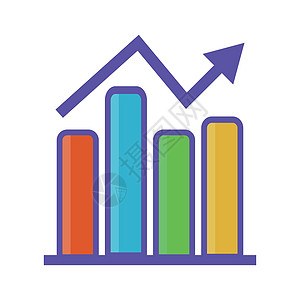 用于商业销售 投资报价等的条形图表图标图片