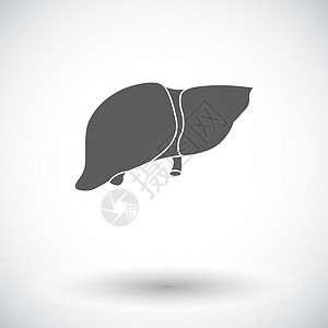 肝脏图标内脏肝硬化医疗药品保健夹子元素艺术插图绘画图片