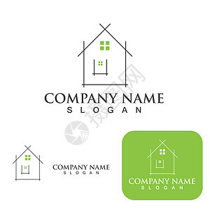 家居建筑物徽标和符号图标标识财产销售插图保险住房建造住宅投资棕榈图片