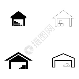 仓库图标校对 shipping贮存架子车库货物抵押设施奢华店铺库房标签图片