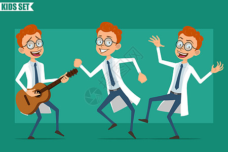 卡通小医生男医生性格矢量音乐卫生派对男人唱歌科学家男生诊所微笑保健图片