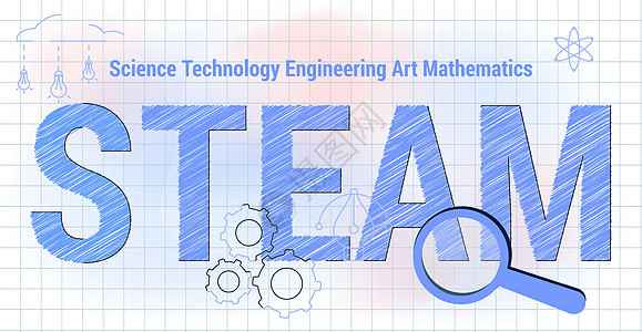 蒸汽教育科学技术工程艺术数学方法和运动概念商业插图编码项目训练大学齿轮计算器科学学校图片