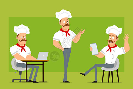 餐厨师男装饰品组男性快乐男人酒吧照片菜肴烹饪面包师厨房帽子图片