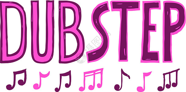 Dubstep 音乐风格矢量派对打碟机体积低音艺术绘画乐器墨水插图音乐会图片