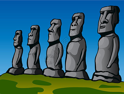 复活节岛 石像巨石路线历史雕像文化地标平台山脉绘画旅游图片
