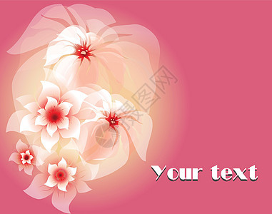 粉红花向量背景背景图片